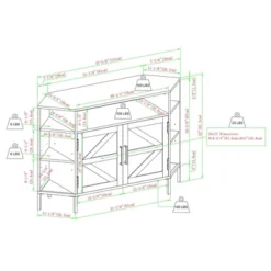 Atticus Modern Farmhouse 2 Door Corner TV Stand For TVs Up To 55" Rustic Oak - Saracina Home -Living Room Furniture Store GUEST be7fd8ed 5976 4d60 b751 9a39a330340e