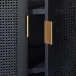 66" East Bluff Woven Cabinet Black - Threshold™ Designed With Studio McGee -Living Room Furniture Store GUEST c257520a eec7 407a b715 3ee6acc782cd