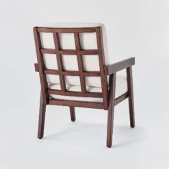 Grantsville Wood Frame Accent Chair With Grid Back - Threshold™ Designed With Studio McGee -Living Room Furniture Store GUEST c413361e a903 45e3 9f19 7ac166bd22f3