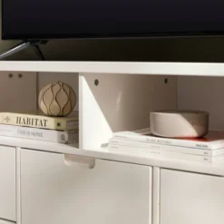 Cara Mid-Century Modern 3 Drawer Corner TV Stand For TVs Up To 58" - Saracina Home -Living Room Furniture Store GUEST c84185b3 2218 44f2 8f9f 46919812d8aa