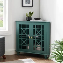 2 Door Corner Accent Cabinet With Fretwork Doors - Saracina Home 24 2 Door Corner Accent Cabinet With Fretwork Doors - Saracina Home -Living Room Furniture Store GUEST cfceebbb fbd4 44ae b375 5b6a98a22a32