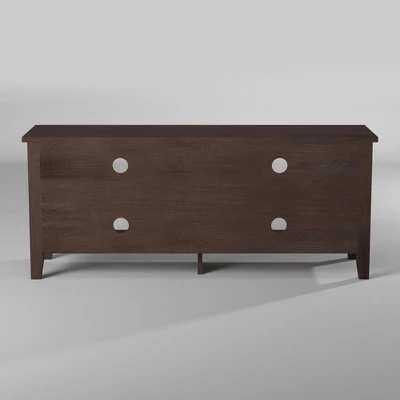 Transitional 4 Cubby Wood Open Storage TV Stand For TVs Up To 65"- Saracina Home 9 Transitional 4 Cubby Wood Open Storage TV Stand For TVs Up To 65"- Saracina Home - Image 7