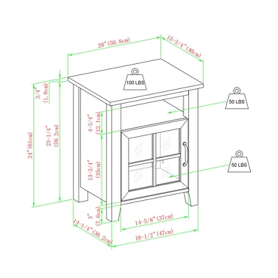Transitional Classic Windowpane Storage Side Table - Saracina Home 11 Transitional Classic Windowpane Storage Side Table - Saracina Home - Image 9