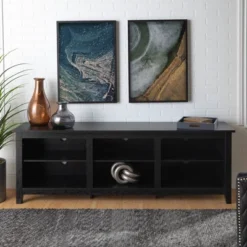 Transitional 6 Cubby Wood Open Storage Wood TV Stand For TVs Up To 80"- Saracina Home 20 Transitional 6 Cubby Wood Open Storage Wood TV Stand For TVs Up To 80"- Saracina Home -Living Room Furniture Store GUEST e1ec3d43 1637 41d5 b7e8 b83712cd51fe