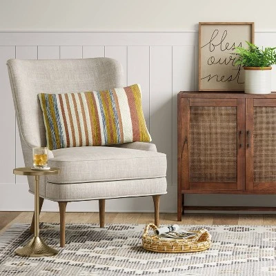 Lasker Patina Brass Drink Table Brass - Threshold™ 3 Lasker Patina Brass Drink Table Brass - Threshold™