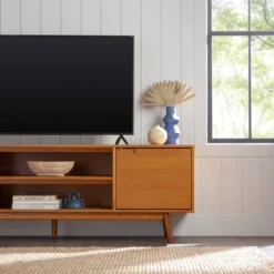 Solid Wood Mid-Century Modern TV Stand For TVs Up To 80" - Saracina Home 30 Solid Wood Mid-Century Modern TV Stand For TVs Up To 80" - Saracina Home -Living Room Furniture Store GUEST f09c7b08 f76c 453d bb2f 0629cfb1822f