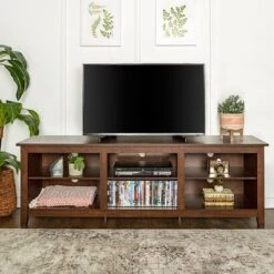 Transitional 6 Cubby Wood Open Storage Wood TV Stand For TVs Up To 80"- Saracina Home 28 Transitional 6 Cubby Wood Open Storage Wood TV Stand For TVs Up To 80"- Saracina Home -Living Room Furniture Store GUEST f89b070d c04c 4de6 a143 2ba0bc1fd9f0